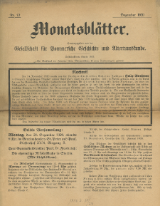 Monatsblätter Jhrg. 34, H. 12 (1920)