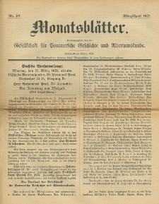 Monatsblätter Jhrg. 35, H. 3/4 (1921)