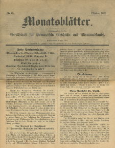 Monatsblätter Jhrg. 35, H. 10 (1921)