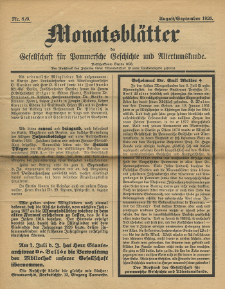 Monatsblätter Jhrg. 40, H. 8/9 (1926)