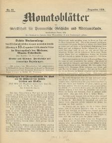 Monatsblätter Jhrg. 40, H. 12 (1926)