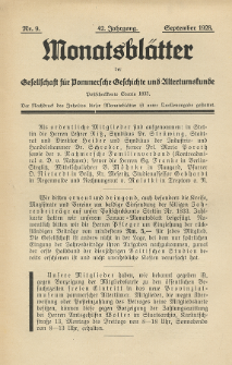 Monatsblätter Jhrg. 42, H. 9 (1928)