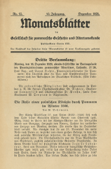 Monatsblätter Jhrg. 43, H. 12 (1929)