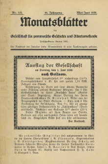 Monatsblätter Jhrg. 44, H. 5/6 (1930)