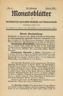 Monatsblätter Jhrg. 45, H. 1 (1931)