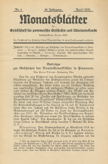Monatsblätter Jhrg. 46, H. 4 (1932)