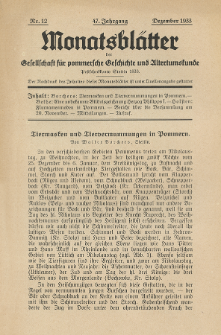 Monatsblätter Jhrg. 47, H. 12 (1933)