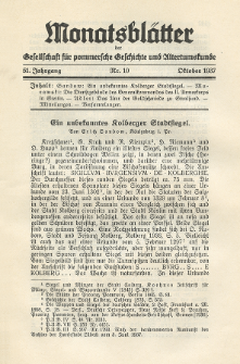 Monatsblätter Jhrg. 51, H. 10 (1937)