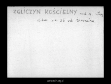 Zgliczyn Kościelny. Files of Szrensk district in the Middle Ages. Files of Historico-Geographical Dictionary of Masovia in the Middle Ages