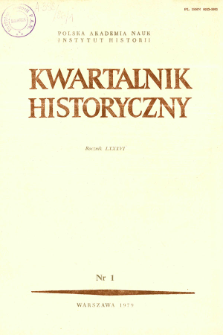 Kwartalnik Historyczny R. 86 nr 1 (1979), Title pages, Contents