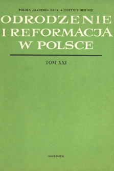 Odrodzenie i Reformacja w Polsce T. 21 (1976), Listy do redakcji