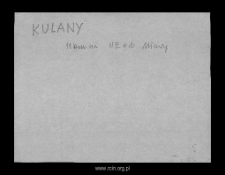 Kulany. Files of Mlawa district in the Middle Ages. Files of Historico-Geographical Dictionary of Masovia in the Middle Ages