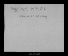 Wąsosze Wielkie. Files of Mlawa district in the Middle Ages. Files of Historico-Geographical Dictionary of Masovia in the Middle Ages