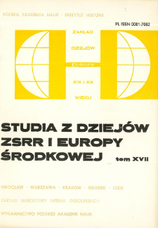 Studia z Dziejów ZSRR i Europy Środkowej. T. 17 (1981), Recenzje
