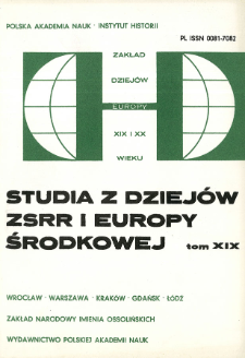 Studia z Dziejów ZSRR i Europy Środkowej. T. 19 (1983), Noty recenzyjne