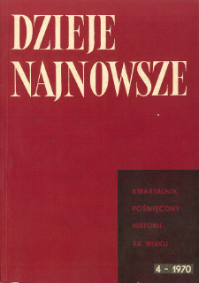 Dzieje Najnowsze : [kwartalnik poświęcony historii XX wieku] R. 2 z. 4 (1970), Recenzje