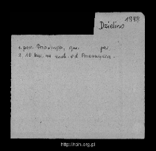 Dzielin. Files of Przasnysz district in the Middle Ages. Files of Historico-Geographical Dictionary of Masovia in the Middle Ages