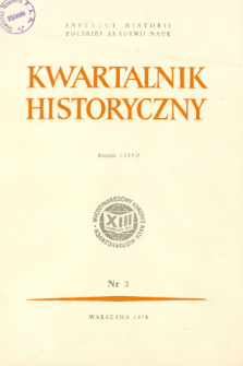 Kwartalnik Historyczny R. 77 nr 3 (1970), Społeczeństwo wiek&oacute;w średnich