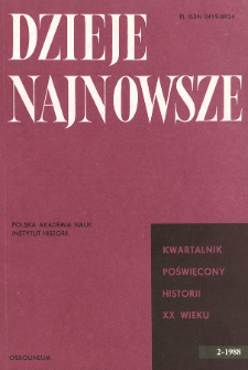 Dzieje Najnowsze : [kwartalnik poświęcony historii XX wieku] R. 20 z. 2 (1988), Materiały