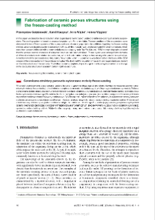Fabrication of ceramic porous structures using the freeze-casting method