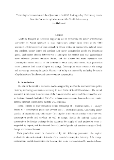 Technological Conversion and the Adjustment to the GHG Limiting Policy.Preliminary Results from the Four Sector Optimization Model of the Polish Economy