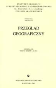 Przegląd Geograficzny T. 73 z. 1-2 (2001)