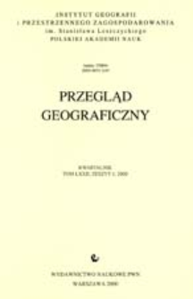 Przegląd Geograficzny T. 72 z. 4 (2000)