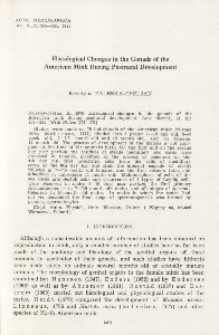 Histological changes in the gonads of the American mink during postnatal development