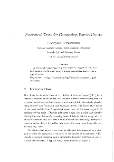 Statistical tests for comparing Pareto charts