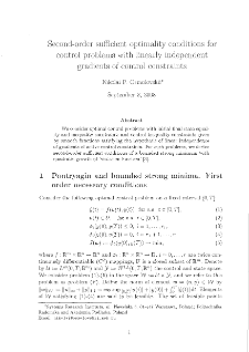 Second-Order Sufficient Optimality Conditions for Control Problems with Linearly Independent Gradients of Control Constraints
