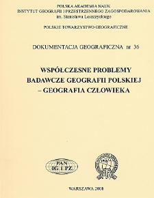 Wsp&oacute;łczesne problemy badawcze geografii polskiej - geografia człowieka