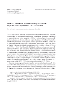 Wybrane nazwiska mieszkańc&oacute;w parafii Osie na podstawie księgi chrztu z lat 1751&ndash;1760