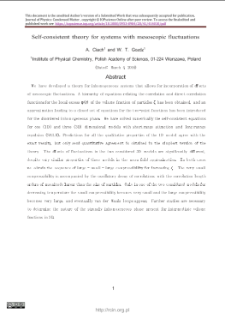 Self-consistent theory for systems withmesoscopic fluctuations
