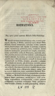 Bieg życia i prace naukowe Michała Pełki Polińskiego