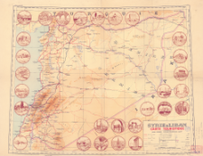 Syrie & Liban : Carte Touristique : signes conventioneels