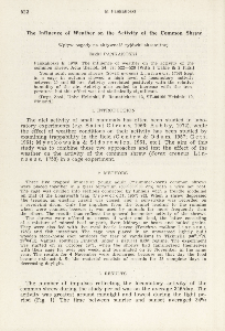 The influence of weather on the activity of the common shrew