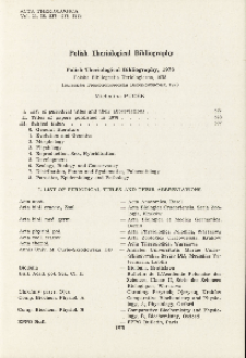 Polish Theriological Bibliography, 1978