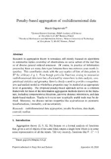 Penalty-based aggregation of multidimensional data