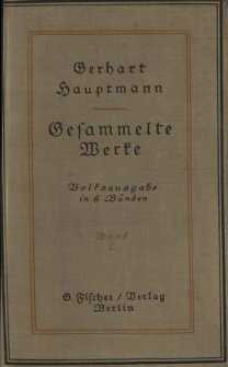Gesammelte Werke : Volksausgabe in sechs Bänden. Bd. 5