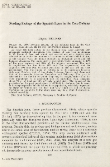 Feeding ecology of the Spanish lynx in the Coto Dońana