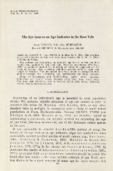 The eye lens as an age indicator in the root vole