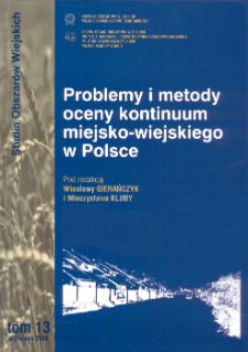 Problemy i metody oceny kontinuum miejsko-wiejskiego w Polsce
