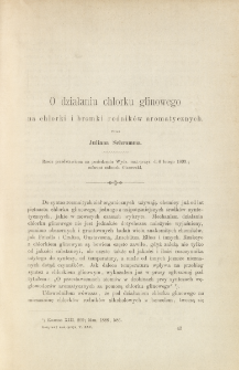 O działaniu chlorku glinowego na chlorki i bromki rodnik&oacute;w aromatycznych