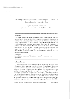 On computational problems in the analysis of statistical dependence for imprecise data