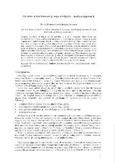 On Interaction between Groups of Objects &ndash; Multiset Approach