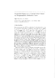 Sequential signals on a control chart based on nonparametric statistical tests