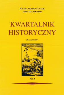 Kwartalnik Historyczny R. 114 nr 3 (2007), Title pages, Contents