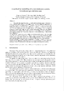 A method for modeling a non-stationary system. Greenhouse gas emission case.