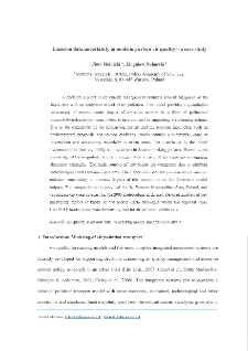 Emission data uncertainty in modeling urban air quality &ndash; a case study