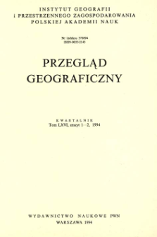 Przegląd Geograficzny T. 66 z. 1-2 (1994)